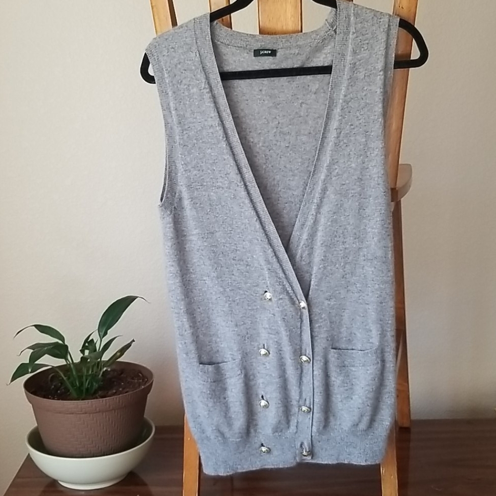J. Crew cashmere sleeveless cardigan